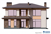 Фасады: Кирпичный дом в стиле Райта по проекту М475 