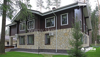 Фасады: Комбинированный коттедж по проекту М283 в Охтинском парке №7