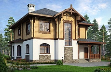 Комбинированный дом по проекту М225 