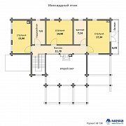 Планировки: Дом из клееного бруса по проекту M138 
