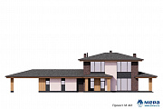 Фасады: Гостевой двухэтажный дом из газобетона по проекту М461 