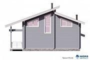 Фасады: Дом из клееного бруса по проекту M474 
