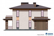 Фасады: Кирпичный дом в стиле Райта по проекту М475 