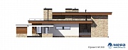 Фасады: Современный одноэтажный дом из кирпича по проекту M359 