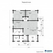 Планировки: Компактный дом из клееного бруса по проекту М419 