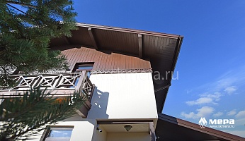 Фасады: Кирпичный коттедж, стилизованный под альпийское шале №10