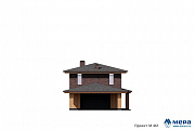 Фасады: Гостевой двухэтажный дом из газобетона по проекту М461 