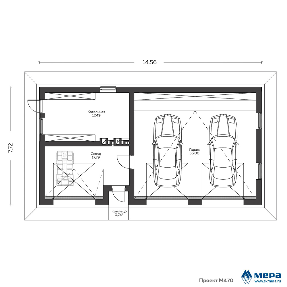 Проект гаража M470