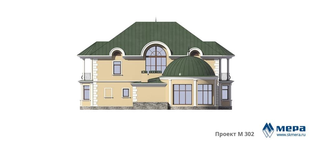 Дом из крупноформатного кирпича по проекту М302