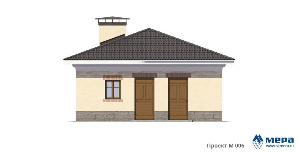 Гараж из газобетона по проекту M006
