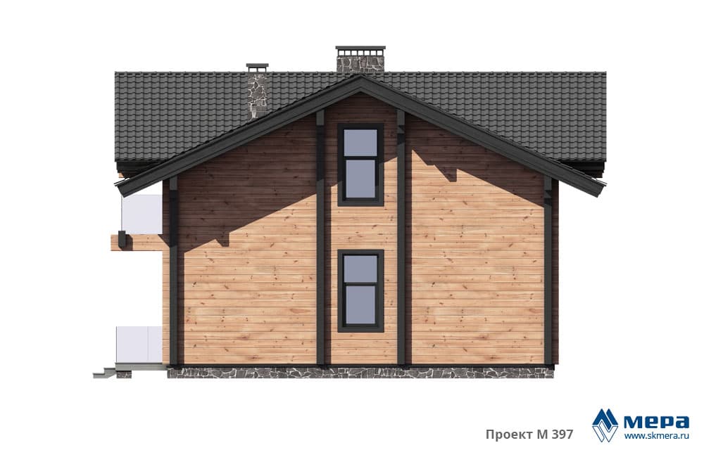 Дом из клееного бруса по проекту M397
