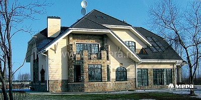 Фасады кирпичного дома: Дом из кирпича в Разливе №1