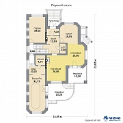 Планировки: Дом из кирпича по проекту M149 