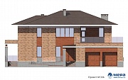 Фасады: Дом из крупноформатного кирпича по проекту М336  | СК Мера