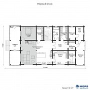 Планировки: Дом из клееного бруса по проекту M377  | СК Мера