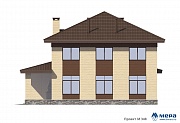 Фасады: Дом из кирпича по проекту M348 