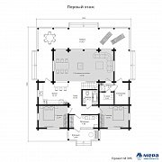 Планировки: Дом в скандинавском стиле из клееного бруса по проекту M395 