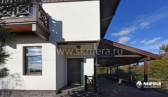 Фасады: Кирпичный коттедж, стилизованный под альпийское шале №8