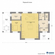 Планировки: Дом из крупноформатного кирпича по проекту М298 