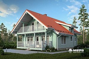 Дом из клееного бруса по финскому проекту 