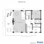 Планировки: Дом из клееного бруса по проекту M397 