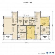 Планировки: Дом из клееного бруса по проекту M231  | СК Мера