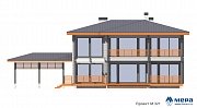 Фасады: Дом из клееного бруса по проекту M321  | СК Мера