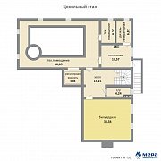 Планировки: Дом из клееного бруса по проекту M135  | СК Мера