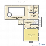 Планировки: Дом из клееного бруса по проекту M132  | СК Мера