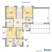 Планировки: Современный дом из кирпича по проекту M354 
