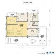 Планировки: Дом из клееного бруса по проекту M338  | СК Мера