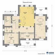 Планировки: Дом из крупноформатного кирпича по проекту М295 