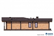 Фасады: Одноэтажный дом из клееного бруса по проекту М459 