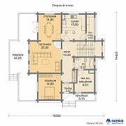 Планировки: Дом из клееного бруса по проекту M233  | СК Мера