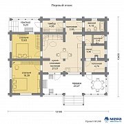 Планировки: Дом из клееного бруса по проекту M248  | СК Мера
