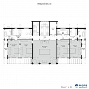 Планировки: Комбинированный коттедж с бильярдной по проекту М431 
