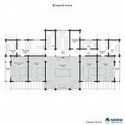 Планировки: Комбинированный коттедж с бильярдной по проекту М431 