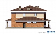 Фасады: Кирпичный коттедж с гаражом по проекту М421 