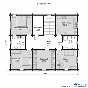 Планировки: Дом из клееного бруса по проекту M377 