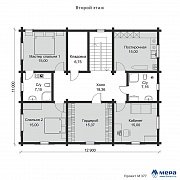 Планировки: Дом из клееного бруса по проекту M377  | СК Мера