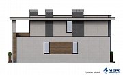 Фасады: Коттедж с плоской кровлей и панорамными окнами по проекту М450  | СК Мера
