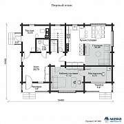 Планировки: Коттедж в современном стиле из клееного бруса по проекту М380  | СК Мера