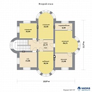 Планировки: Дом из кирпича по проекту M177 