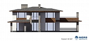 Фасады: Коттедж из кирпича в стиле Ф.Л. Райта по проекту М407  | СК Мера
