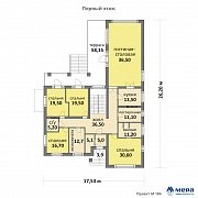 Планировки: Дом из кирпича по проекту M186  | СК Мера