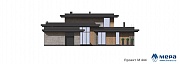 Фасады: Монолитно-кирпичный коттедж в современном стиле по проекту М444  | СК Мера