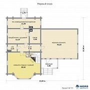 Планировки: Дом из клееного бруса по проекту M111  | СК Мера