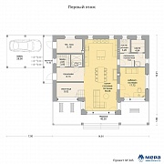 Планировки: Современный дом из кирпича по проекту M345 