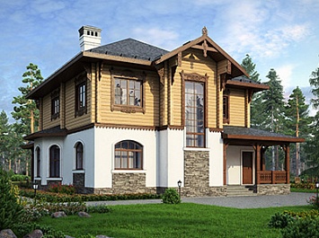 Комбинированный дом по проекту М225 | СК Мера