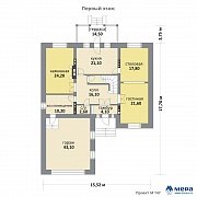 Планировки: Дом из кирпича по проекту M147  | СК Мера